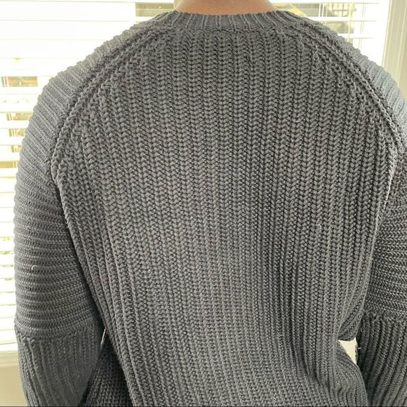 ASOS jewel neckline ribbed chunky cuffed Crewneck sweater - Picture 11 of 13